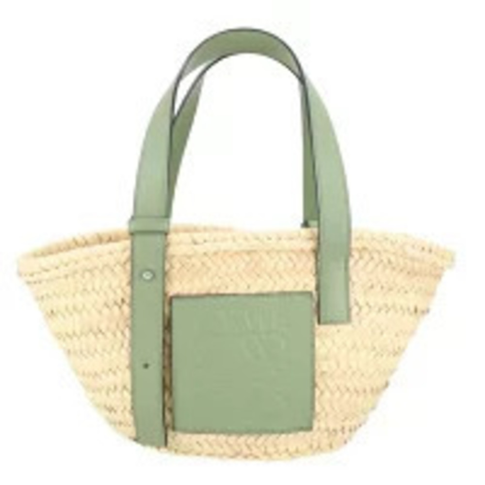 Loewe Basket Green Tan